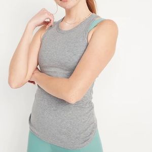 OLD NAVY ACTIVE UltraLite Rib-Knit Racerback Tank Top - SIZE S